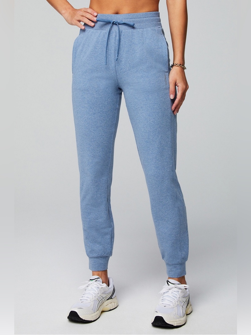 Fabletics Cloud Jersey Jogger Heather Sky Blue